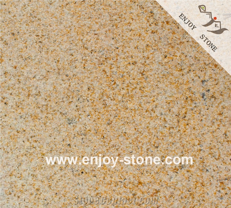 G682 Flamed Rustic Yellow Granite Slabs & Tiles