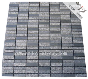Mixed Finish Linear Strips Mosaic Tiles