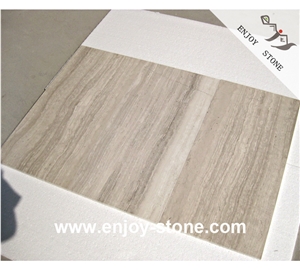 White Wood Marble Honed Floor Tiles & Slabs