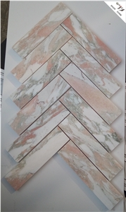 White Wooden Marble Mosaic Tile Design