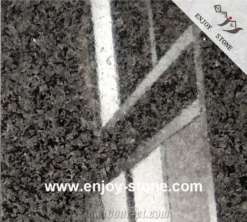 Yx New G684 Polished Black Granite Slabs & Tiles