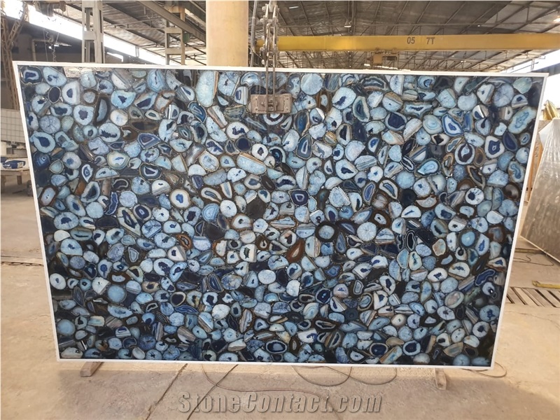 Blue Agatha Semiprecious Stone Slabs - Gemstone Slabs