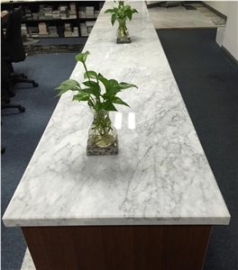 Carrara White Marble Desk Worktop Table