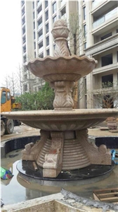Granite Hand Make Fountain for Exterior Design