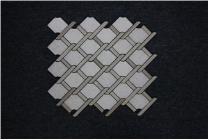 Grey and White Marble Mosaic for Wall Decoration