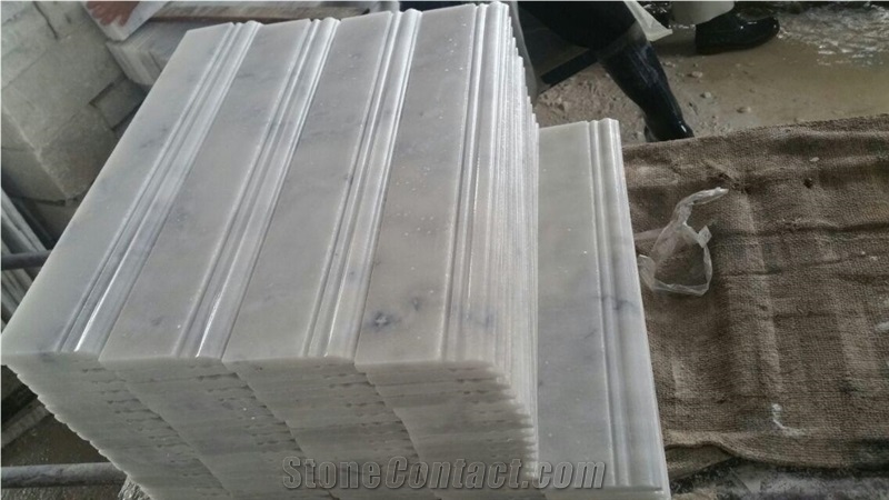 Guangxi White Marble Small Slab Stairs Steps