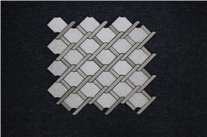 Various Shape Of White Bathroom Mosaic Tiles