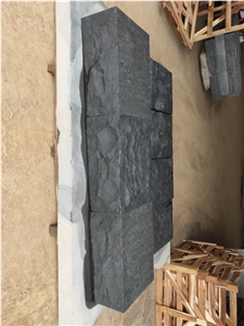 Basalt Black Wall Cladding Mushroomed Stone