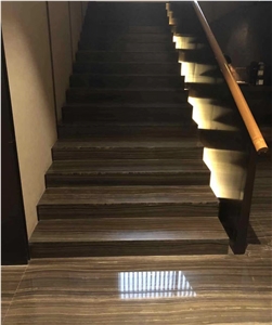 YUANDA Eramosa Brown Wooden Grain Stone Steps