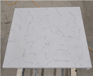 Carrara Avenza White Quartz Top for Closet Cabinet
