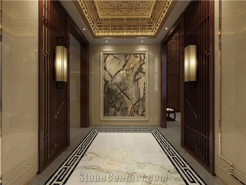 Flamenco Gold Quartzite Slabs Tiles for Wall Floor