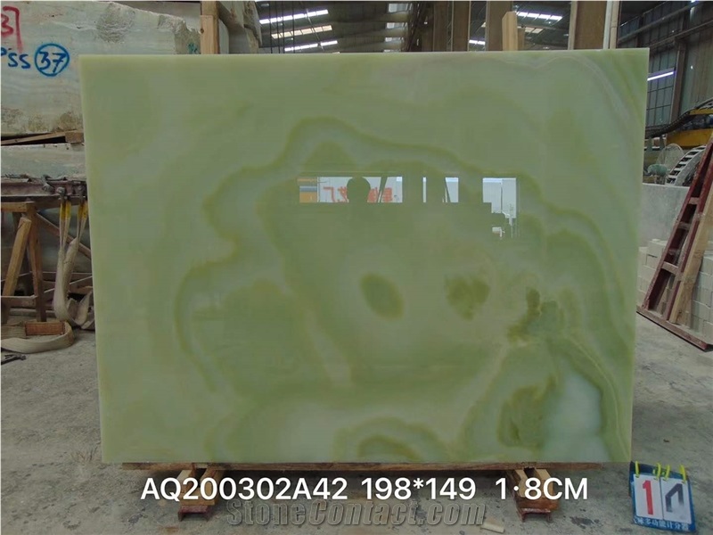 Afghanistan Green Onyx Polisded Big Slabs & Tiles