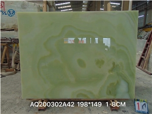 Afghanistan Green Onyx Polisded Big Slabs & Tiles