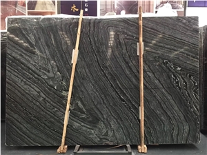 Ancient Wooden Vein Black Marble Polished Slabs