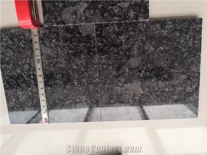 Angola Black Granite Polished Kitchen Countertops
