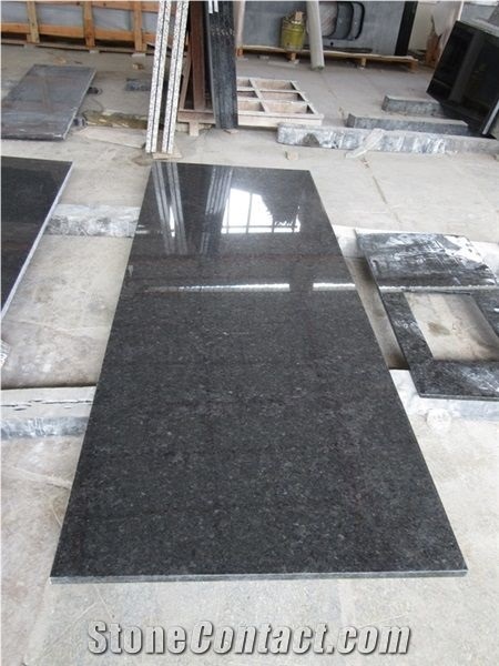 Angola Black Granite Polished Kitchen Countertops
