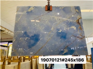 Antofagasta Blue Onyx Polished Big Slabs Wall Tile