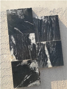 Ausi Black Granite Polished Slabs & Wall Cladding
