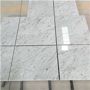 Bianco Carara White Marble Polished Floor Tiles