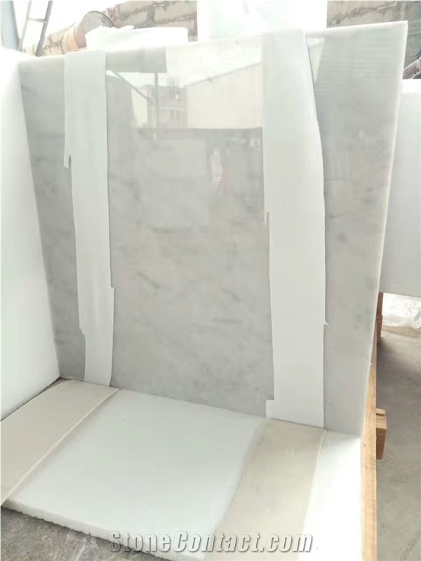 Bianco Carara White Marble Polished Floor Tiles