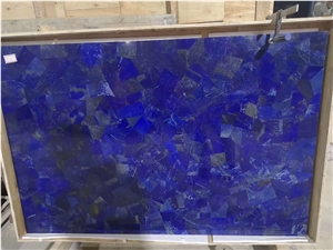 Blue Agate Polished Semiprecious Stone Slabs