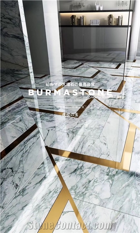 Burma Green Marble Polished Big Slabs &Wall Tiles