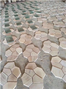 China Sichuan Yellow Sandstone Splie Culture Stone