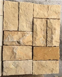 China Sichuan Yellow Sandstone Split Wall Covering