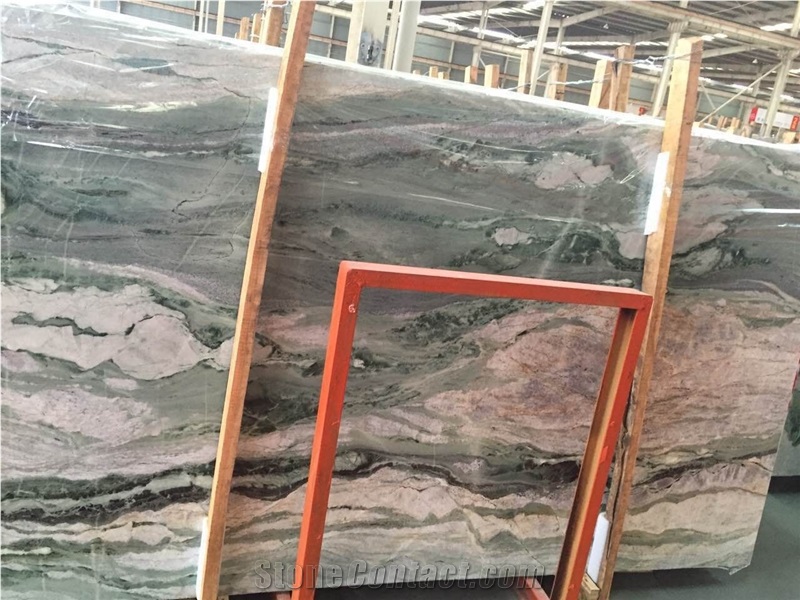 Chinese Dreaming Green Marble Polished Big Slabs