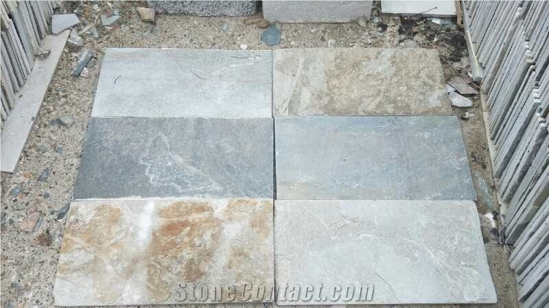 Chinese Natural Yellow Slate Tiles Wall Cladding