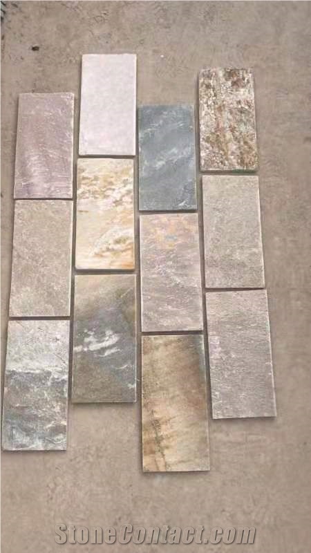 Chinese Natural Yellow Slate Tiles Wall Cladding