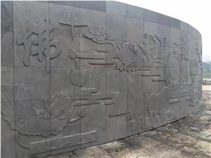 Chinese Sichuan Black Sandstone Wall Covering