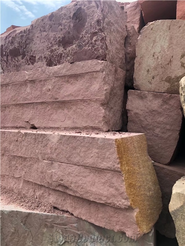 Chinese Sichuan Purple Sandstone Rocks & Blocks