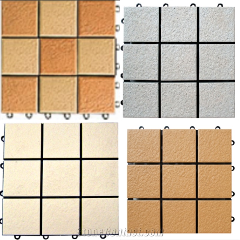 Diy Ceramic Tiles with Plastic Bases 30x30x3.5cm