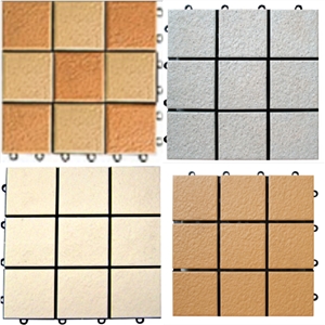 Diy Ceramic Tiles with Plastic Bases 30x30x3.5cm