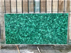 Green Agate Semiprecious Stone Polished Worktops
