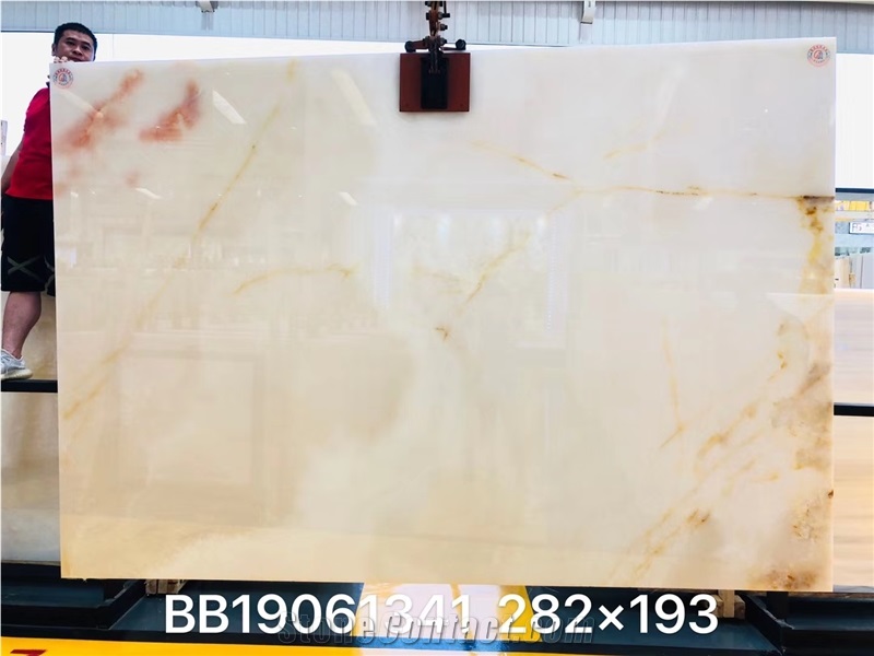 Iran White Onyx Polished Big Slabs & Wall Cladding
