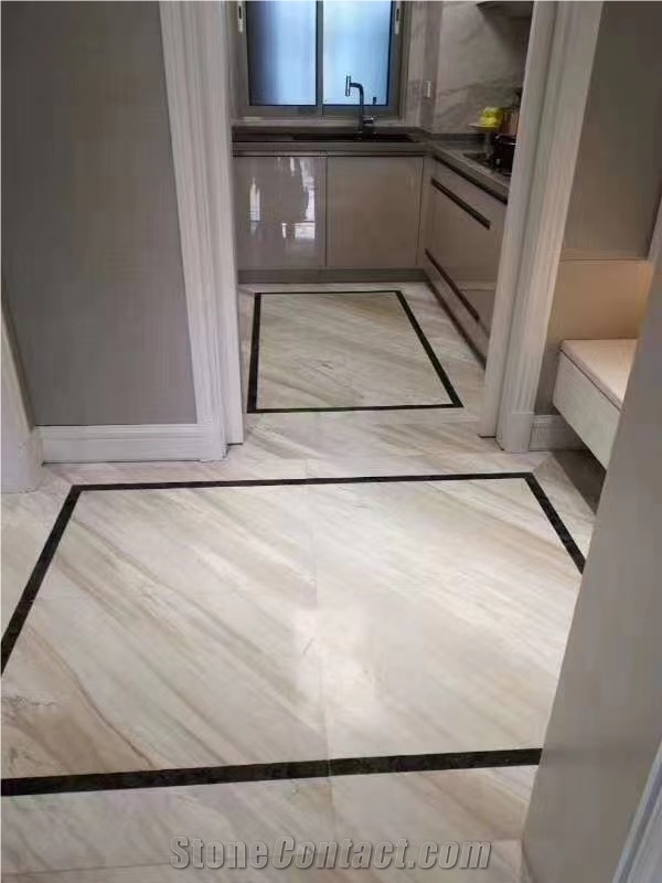 Italy Elegant White Marble Polished Floor Covering