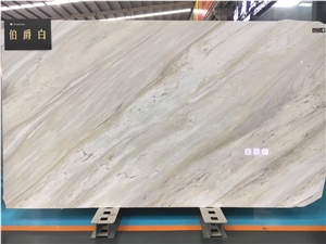 Italy Elegant White Marble Polished Floor Covering