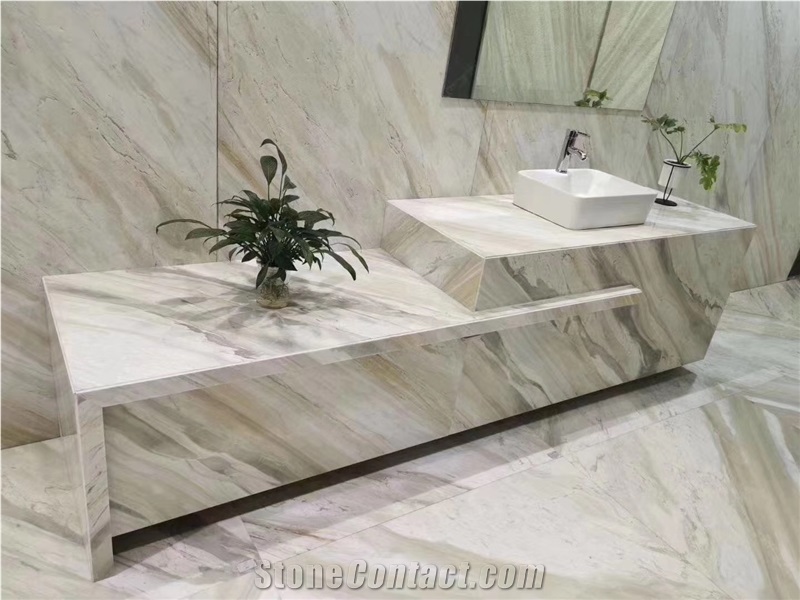Italy Elegant White Marble Polished Stair Treads