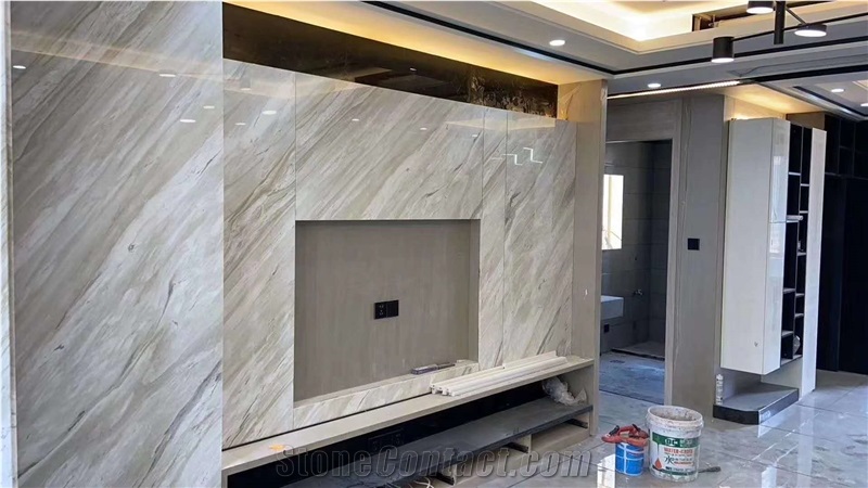 Italy Elegant White Marble Polished Wall Covering