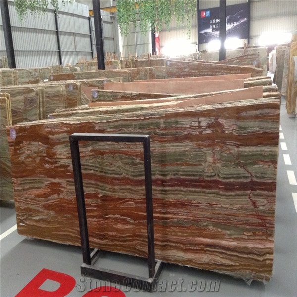 Pakistan Bamboo Green Onyx Polished Tiles & Slabs