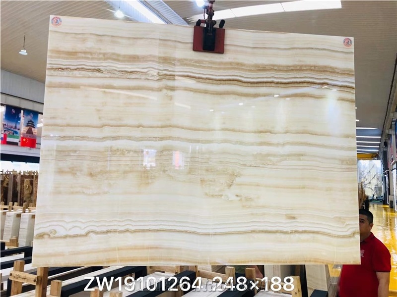 Pakistan White Wooden Onyx Polished Big Slabs