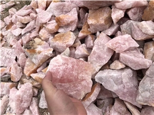 Pink Crystal Polished Semi Precious Stone Slabs