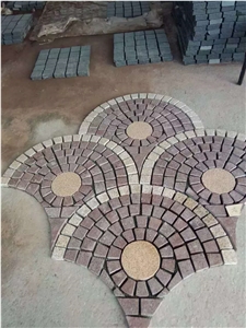 Red Porphyry Flamed and Split Cobblestone Pavers