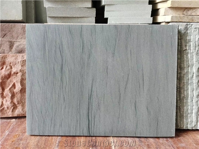Sichuan Grey Woodgrain Sandstone Polished Big Slab
