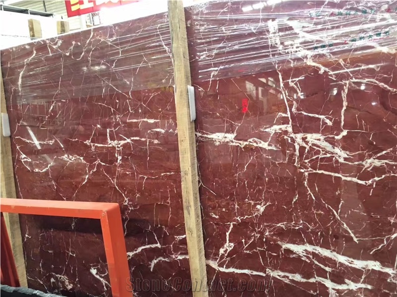 Spain Rojo Alicante Red Marble Polished Big Slabs