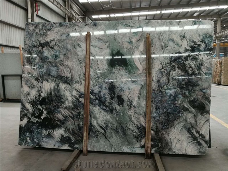 Iran Picasso Green Granite Polished Wall Slabs &Floor Tiles from