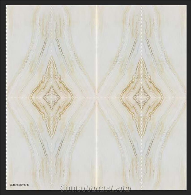 Wood White Onyx Translucent Lightweight Wall Slabs
