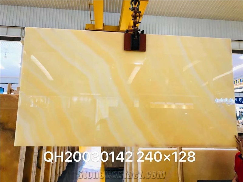 Yellow Onyx Polished Big Slabs & Floor Covering